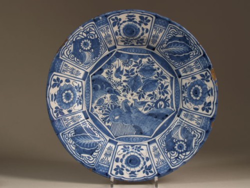 Schotel met blauwwit kraakdecor