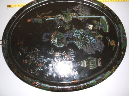 Ovale plaat met chinoiserie decor