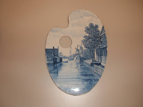 Palet met dorpsgracht