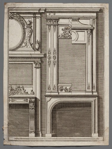 Ornamentprent. Schoorsteenmantels.