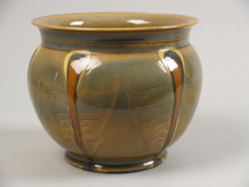 Cache-pot met decor van pauwenveren