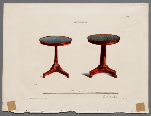 Ornamentprent. Table de milieu.