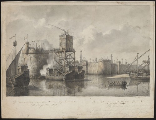 De inneming van den toren bij Damiate 24 augustus 1218