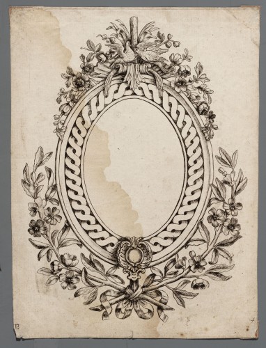 Ornamentprent. Medaillon.
