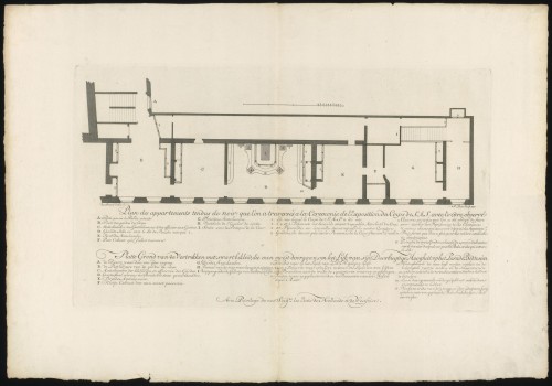 Plattegrond van het paradebed van prins Willem IV