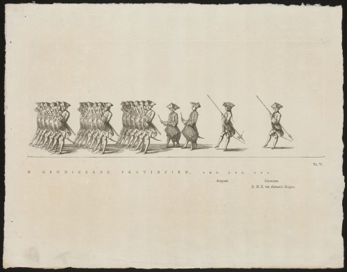 Friese Garde du Corps in de begrafenisstoet van prinses Maria Louise, 1765 (Pl. V)