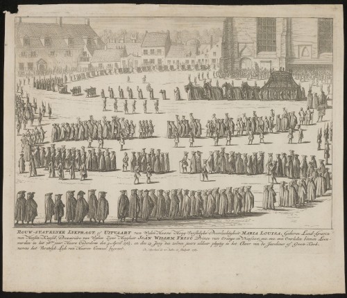 Begrafenisstoet prinses Maria Louisa, 1765