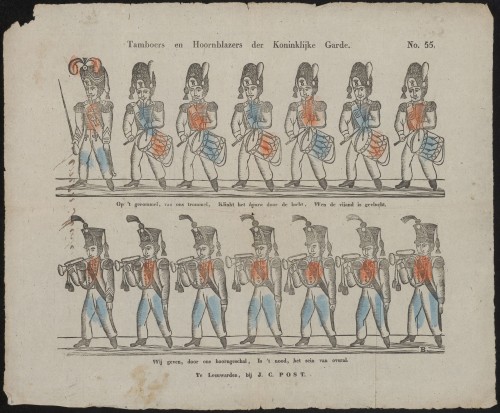 Tamboers en hoornblazers der koninklijke garde (Nº 55)