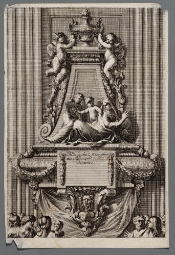 Ornamentprent. Sépultures et épitaphes.