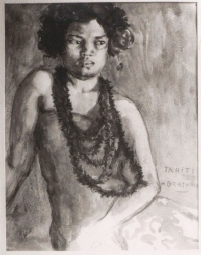 Portret van Tahitiaans meisje