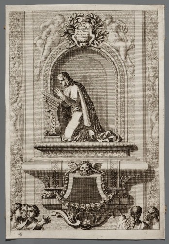 Ornamentprent. Sépultures et épitaphes.