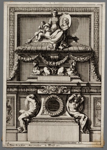Ornamentprent. Tombeaux ou Mozoles.