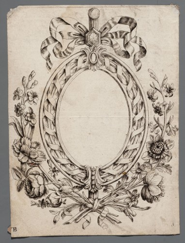 Ornamentprent. Medaillon.