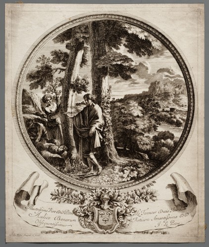 Ornamentprent. Pièce isolé. Médor.