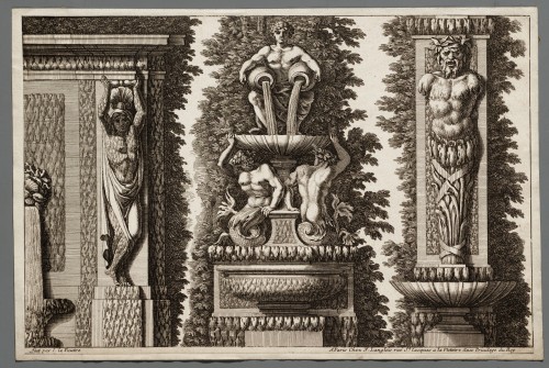 Ornamentprent. Termes, supports et ornements.