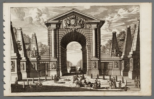 Ornamentprent. Second Liure d'Arc de Triomphe et Porte de Ville.