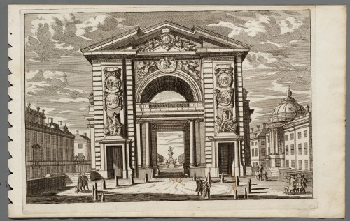 Ornamentprent. Second Liure d'Arc de Triomphe et Porte de Ville.