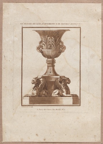 Ornamentprent. VII.e Recueil de Vases, d'Ornements & de Figures Antiques. Titelblad.