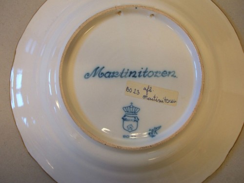 Bord met afbeelding van de Martinitoren
