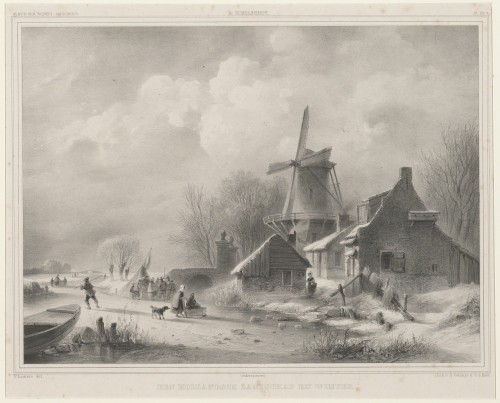 Een Hollandsch landschap bij winter (Pl. Nº 7)