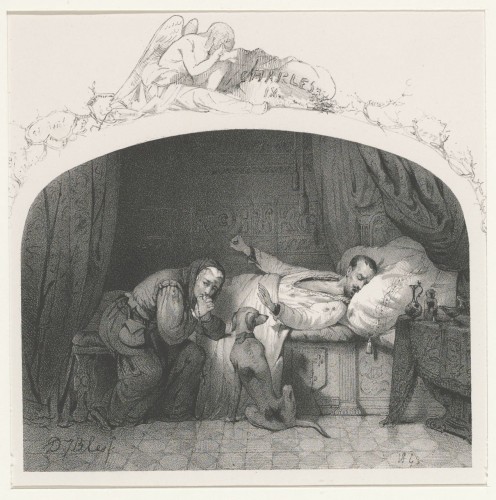 Karel IX op zijn sterfbed