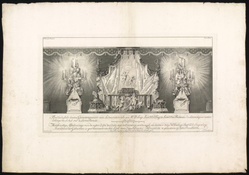 Interieur met praalbed van prins Willem IV (Nº 1)