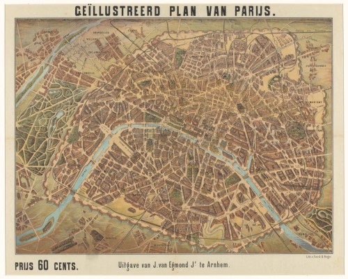 Geïllustreerd plan van Parijs