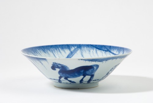 Kom met decor van paarden