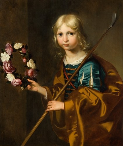 Portret van een onbekende jongen in herderskostuum