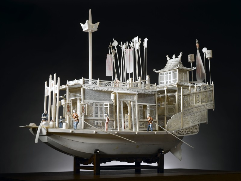 Model van een Kantonees bloemenschip