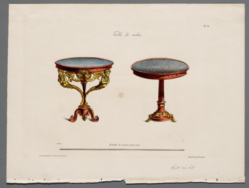 Ornamentprent. Tables du milieu.