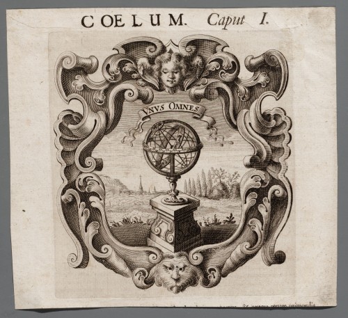 Ornamentprent. Embleem. Unus omnes.