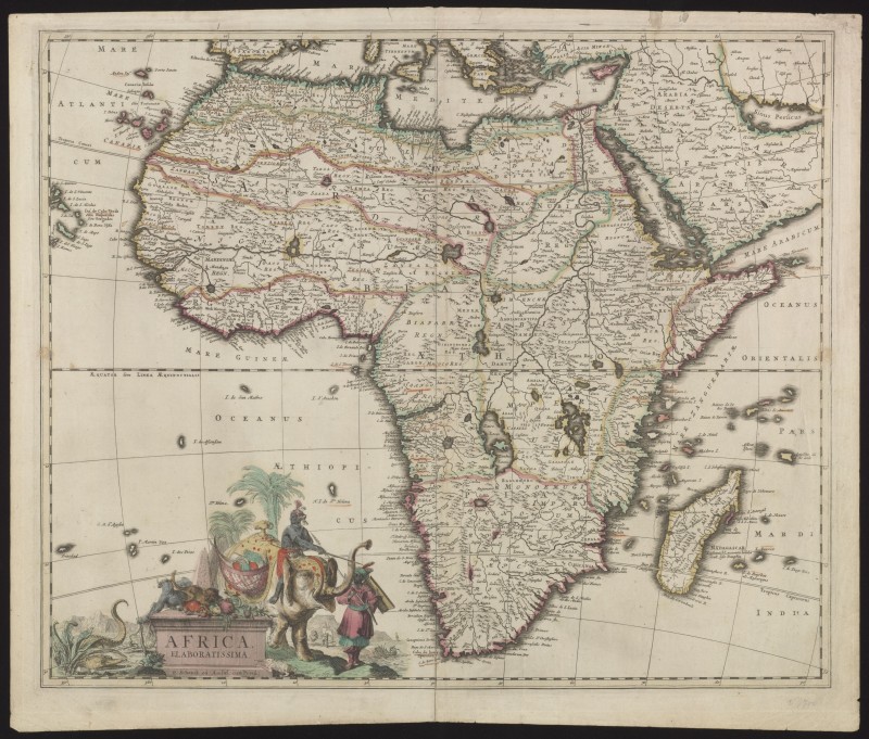 Landkaart van Afrika