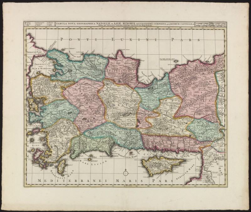 Landkaart van Turkije en Cyprus