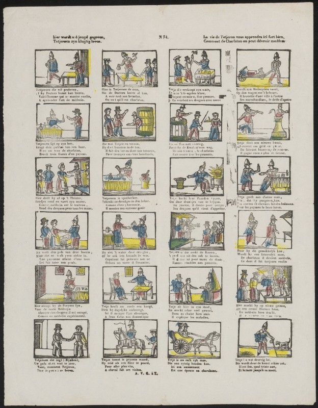 Hier wordt u, ô jeugd gegeven, Tetjeroen zyn klugtig leven (Nº 74)