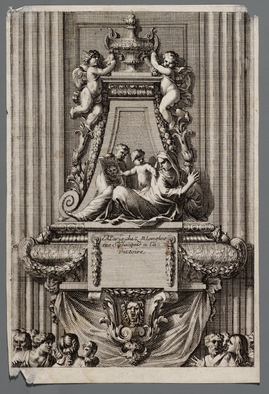 Ornamentprent. Sépultures et épitaphes.