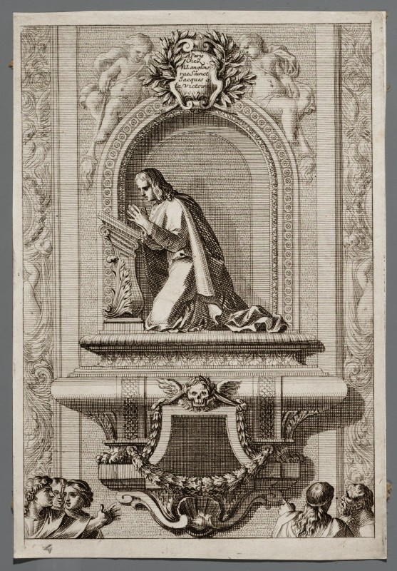 Ornamentprent. Sépultures et épitaphes.