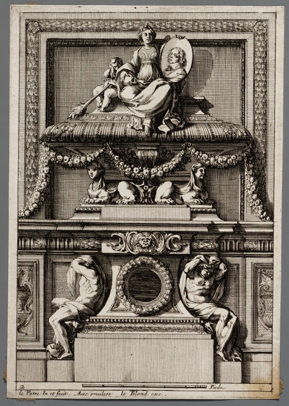 Ornamentprent. Tombeaux ou Mozoles.