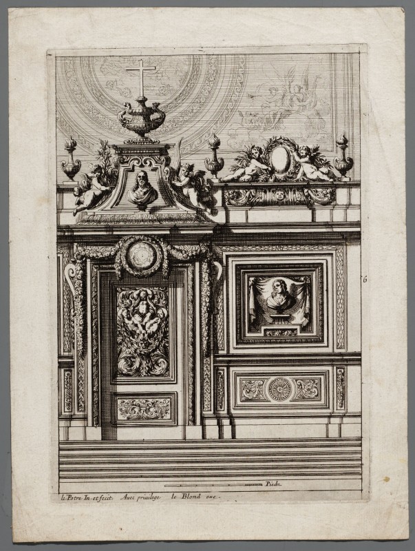 Ornamentprent. Portes de choeur.
