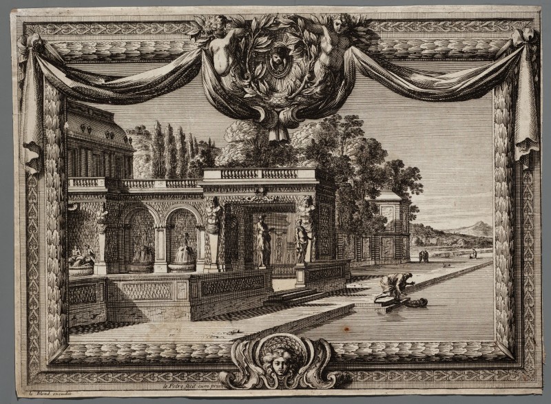 Ornamentprent. Histoire de Moise.