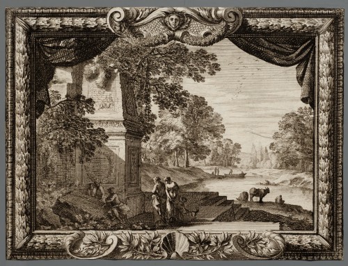 Ornamentprent. Palais et de Paysages.