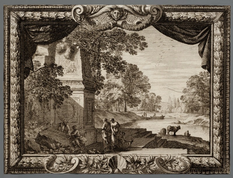 Ornamentprent. Palais et de Paysages.