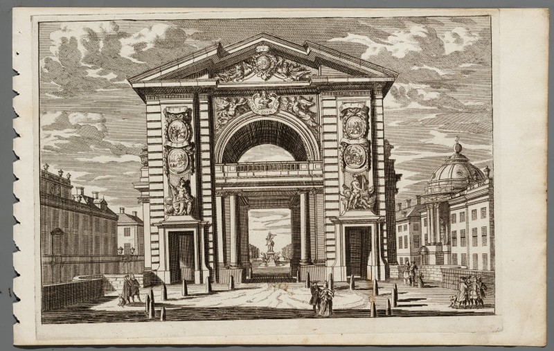 Ornamentprent. Second Liure d'Arc de Triomphe et Porte de Ville.