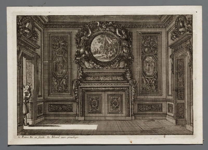 Ornamentprent. Cheminées et lambris.