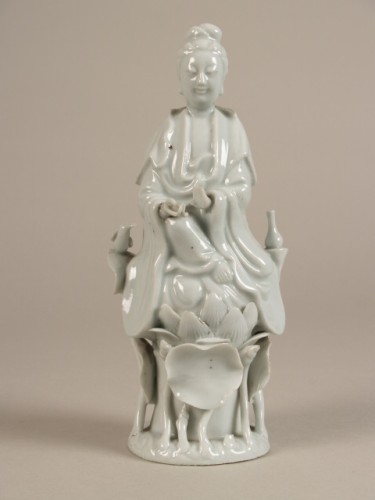 Godenbeeld, voorstellende Guanyin, blanc de chine