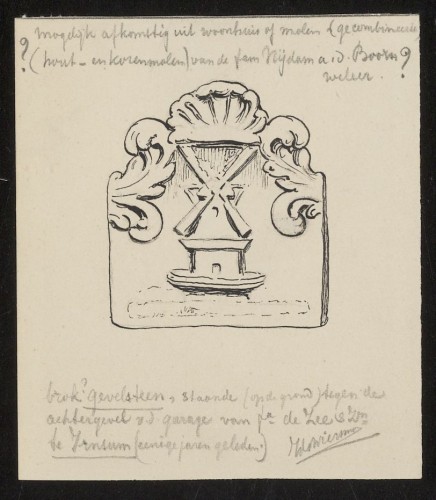 Tekening van gevelsteen