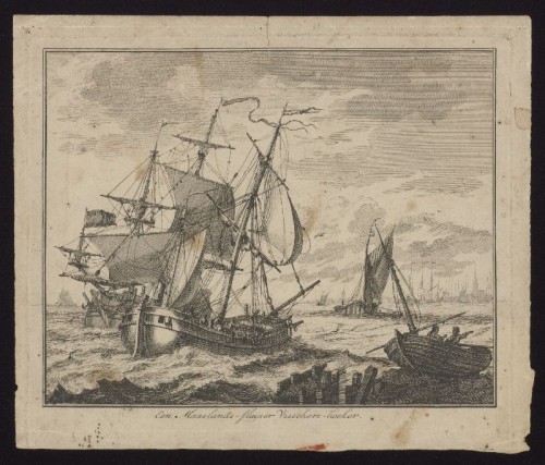 Adolf van der Laan - Kopergravure: Een Maassluise hoeker.
