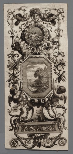 Ornamentprent. Livre De Diverses Grotesques, Peintes Dans Le Cabinet De La Reine Régente, Au Palais Royal (kopie).