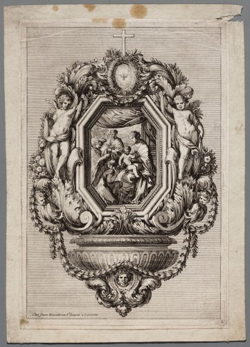Ornamentprent. Bénitiers.
