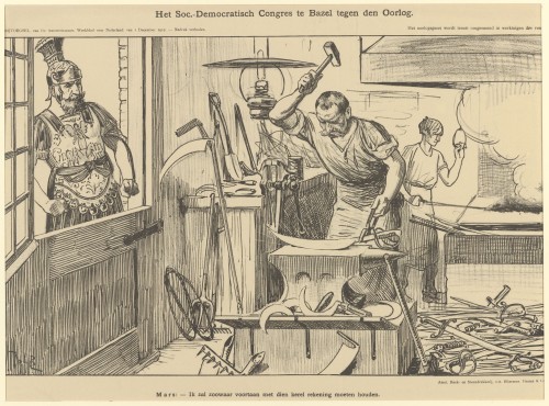 Het Soc.-Democratisch Congres te Bazel tegen den Oorlog